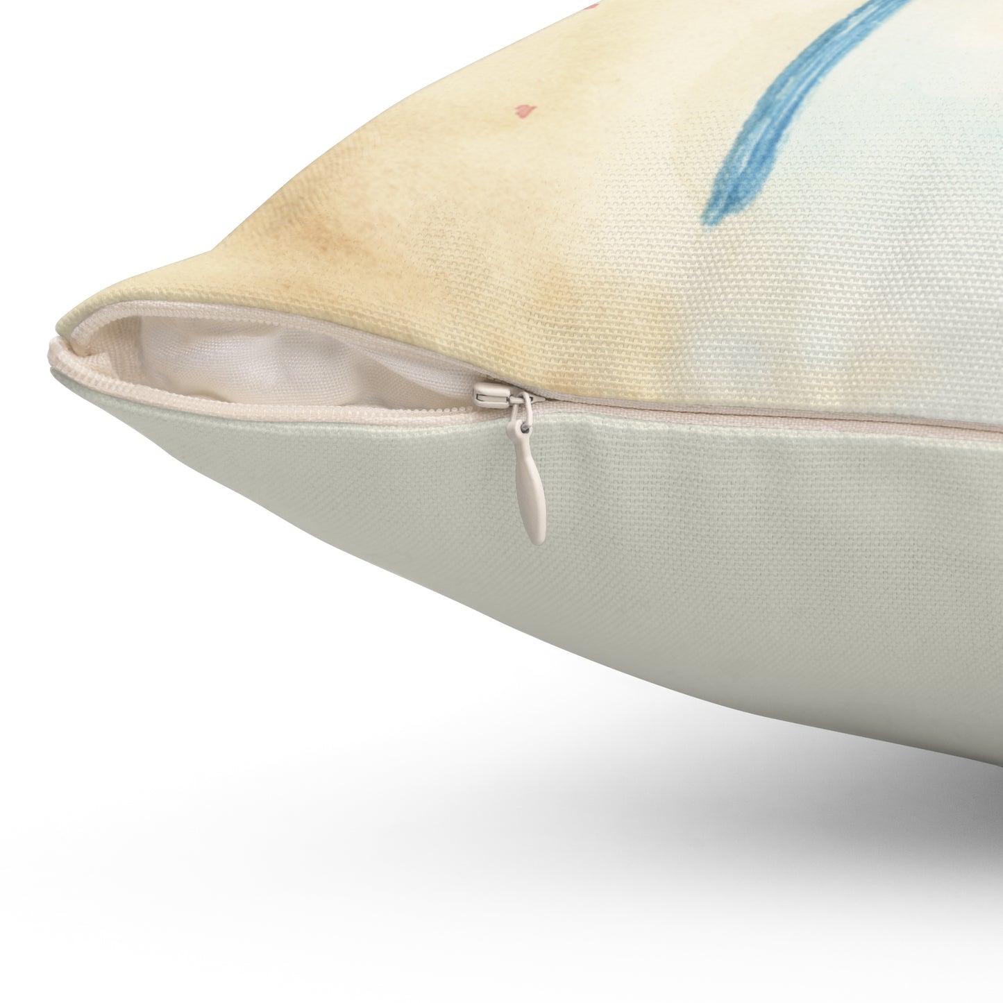 Watercolor Bird Flowers Cushion