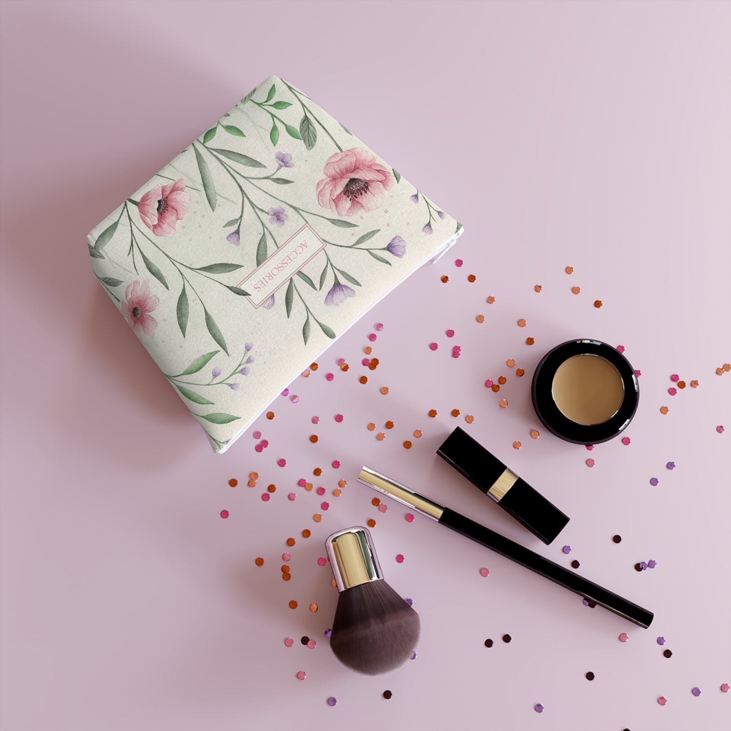 Cotton Cosmetic Bag - Spring Blossoms