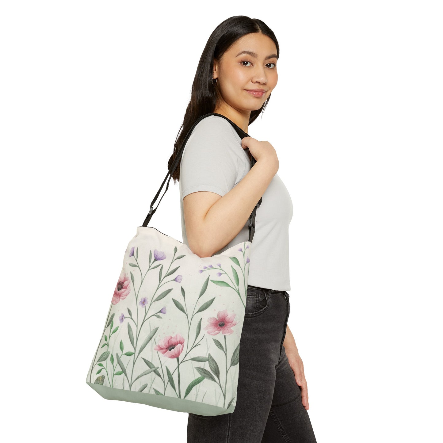 Adjustable Tote Bag - Spring Blossoms