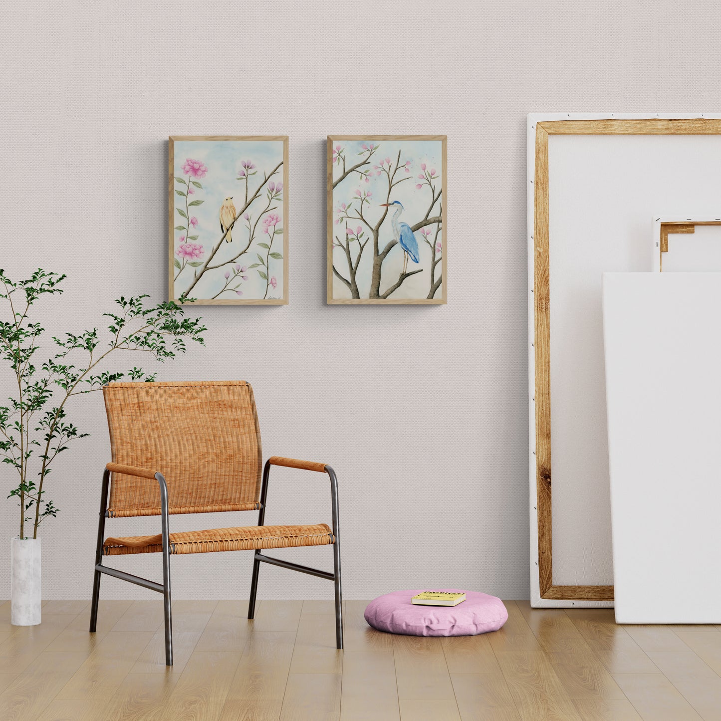 Yellow Bird and Blue Bird-Set of Two