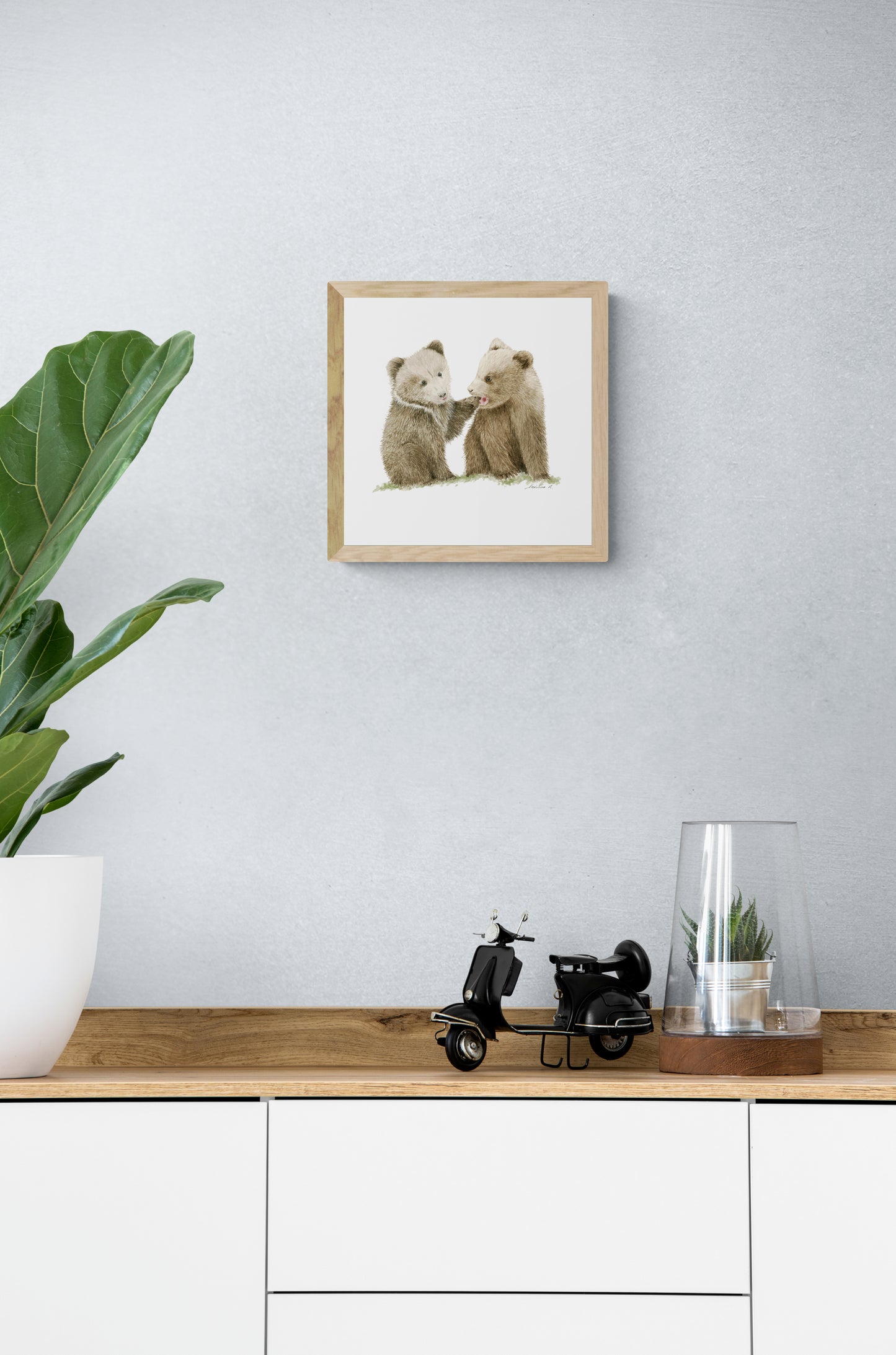 Baby Bears - Watercolor Wall Art