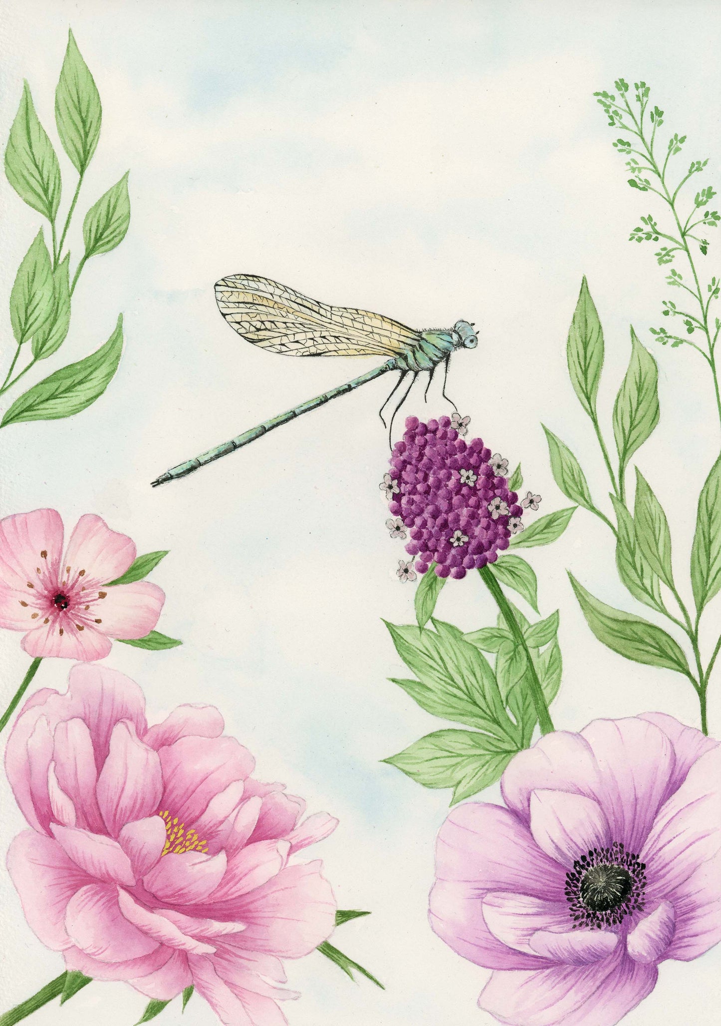 Dragonfly - Watercolor Wall Art