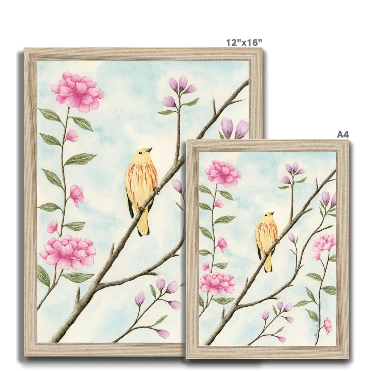 Yellow Bird - Framed Print