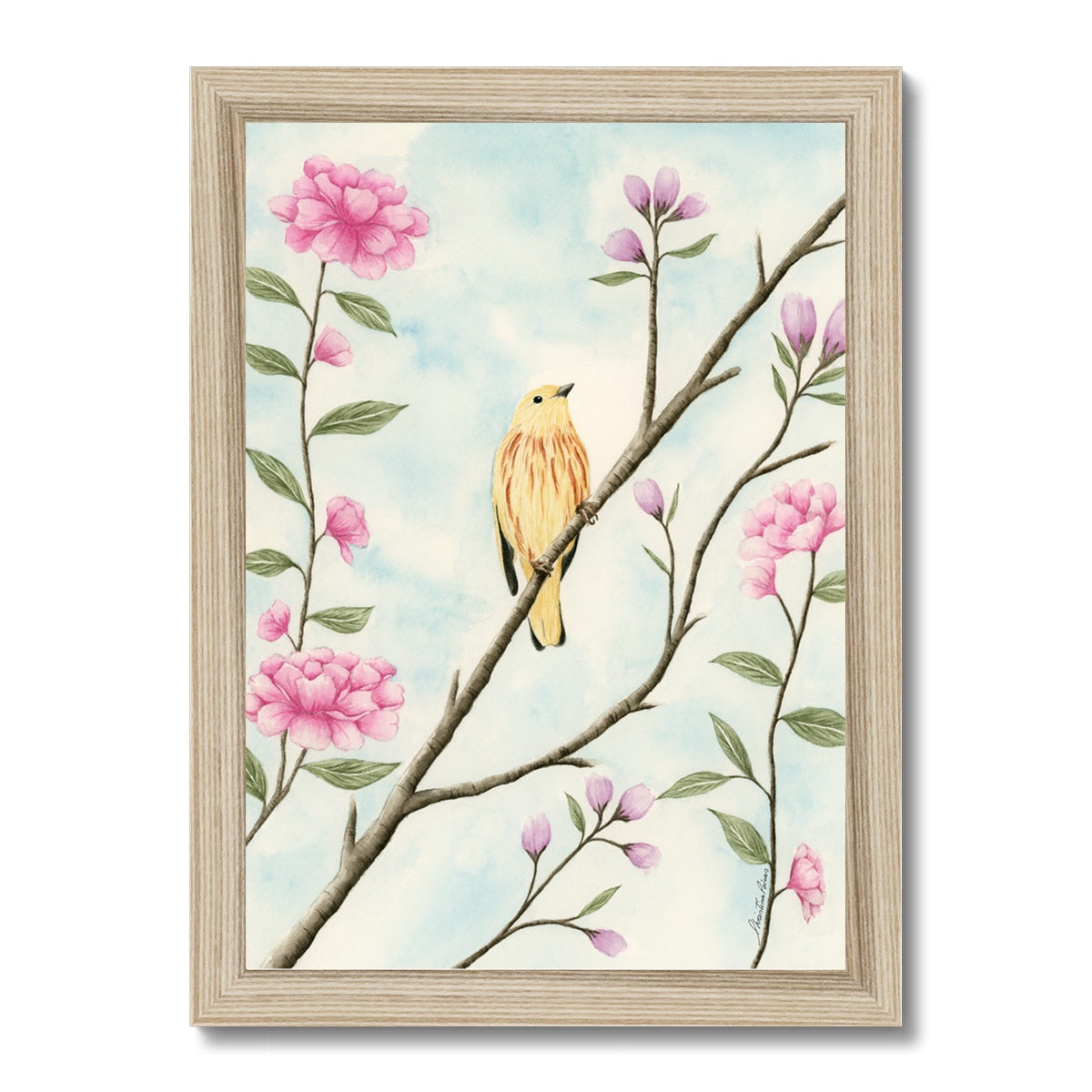 Yellow Bird - Framed Print