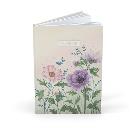 Floral Hardcover Journal - A5 Notebook for Creative Writing & Reflection