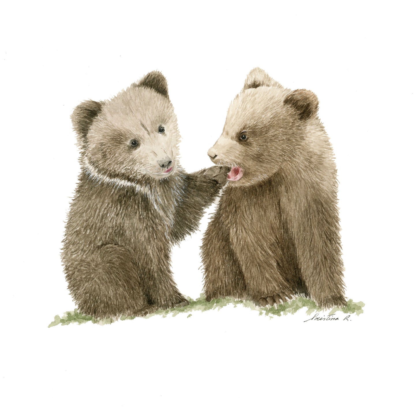 Baby Bears - Watercolor Wall Art